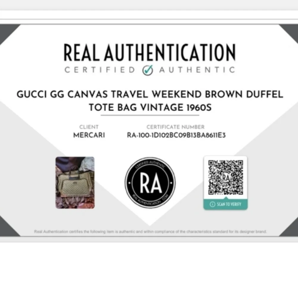 GUCCI GG CANVAS XL CARRY ON TRAVEL WEEKEND Duffle Gym BAG VINTAGE 1960 AUTHENTIC - Picture 3 of 14